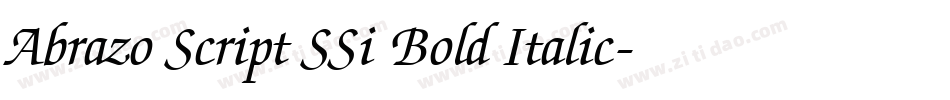 Abrazo Script SSi Bold Italic字体转换